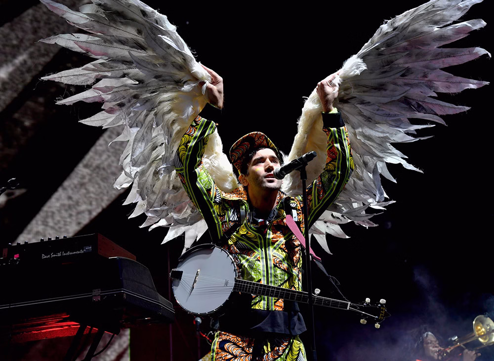 Sufjan Stevens with wings